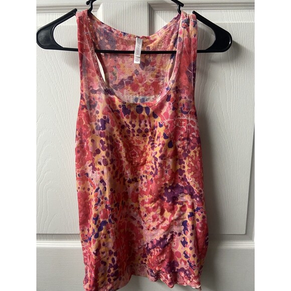 Xhilaration Tank Top Womens Small Red Tie Dyed Light Weight Racer Back - Picture 3 of 6